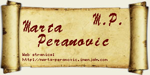 Marta Peranović vizit kartica